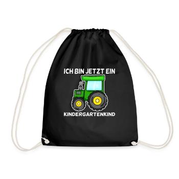 Kindergarten Kindergartenkind - Turnbeutel - Schwarz - Vorne
