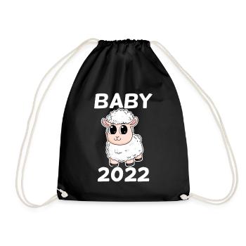 Baby 2022 - Neugeborenes 2022 Baby Geschenk - Turnbeutel - Schwarz - Vorne