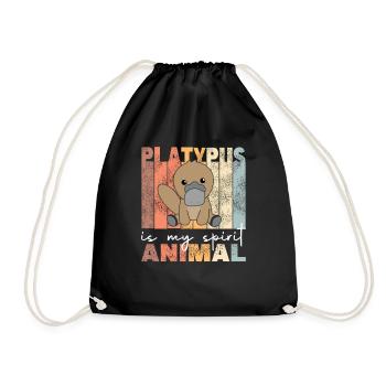 Platypus Is My Spirit Animal - Doux bec - Sac de sport léger - noir - Devant