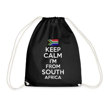 South Africa Keep Calm - Turnbeutel - Schwarz - Vorne