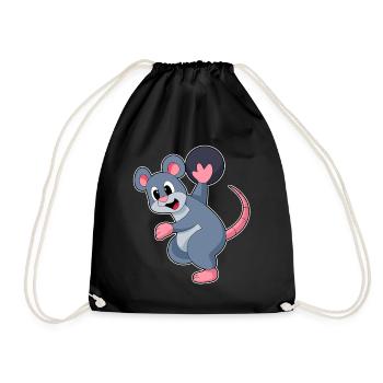 Rat Bowling Bowling Ball - Drawstring Bag - black - Front