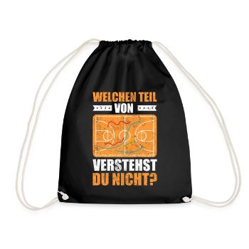 Basketball | Lustiger Trainer Mannschaft Spruch - Turnbeutel - Schwarz - Vorne