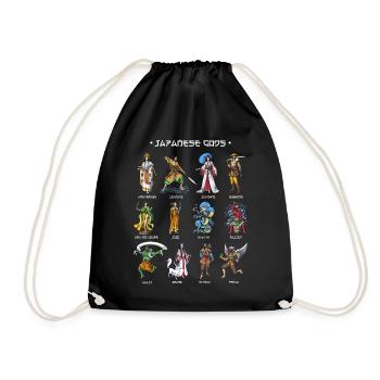 Japanese Mythology Gods - Drawstring Bag - black - Front