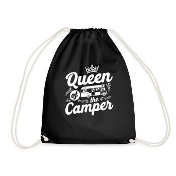 Camping Queen Of The Camper - Drawstring Bag - black - Front