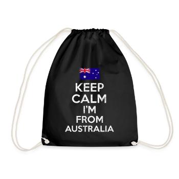 Australia Keep Calm - Turnbeutel - Schwarz - Vorne