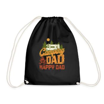 Camping Dad Happy Dad Motorhome - Turnbeutel - Schwarz - Vorne