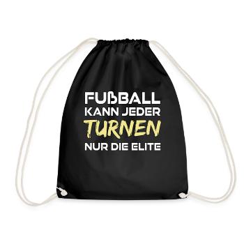 Turnen - nur die Elite - Turnbeutel - Schwarz - Vorne