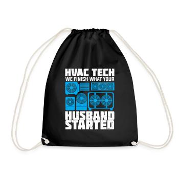 Climatisation Travail Professionnel Climatiseur cadeau - Sac de sport léger - noir - Devant