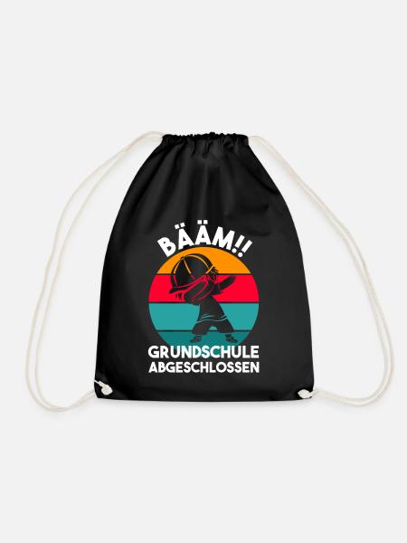 Bääm Grundschule Abgeschlossen Grundschulabschluss - Turnbeutel - Schwarz