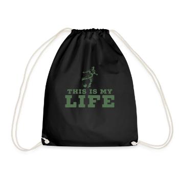 Le football - Sac de sport léger - noir - Devant