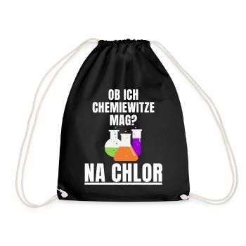 Naturwissenschaft & Chemie Witz für Studenten und - Turnbeutel - Schwarz - Vorne