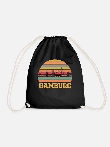 Hamburg - Turnbeutel - Schwarz