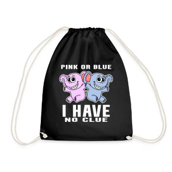 Pink Or Blue - Annonce de bébé - Sac de sport léger - noir - Devant
