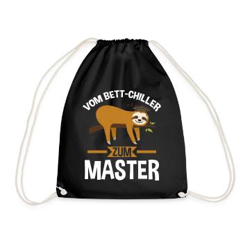 Bett Chiller Master Masterarbeit Akademiker - Turnbeutel - Schwarz - Vorne