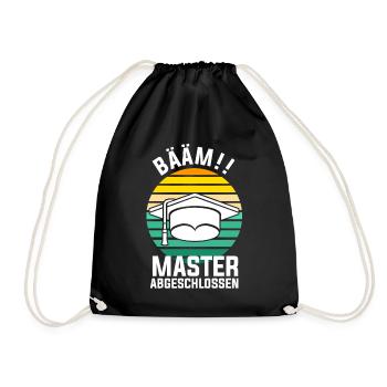 Masterabschluss Universität Mastertitel Gamer Mast - Turnbeutel - Schwarz - Vorne