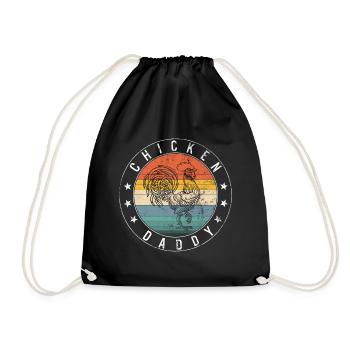 Chemise de papa de poulet, tee de papa de poulet, amateur de poulet - Sac de sport léger - noir - Devant