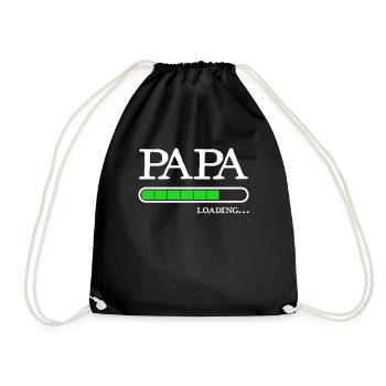 Papa Loading Grossesse Annoncer bébé naissance - Sac de sport léger - noir - Devant