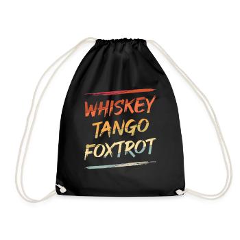 Radio WTF Whiskey Tango Foxtrot Radio amateur - Sac de sport léger - noir - Devant