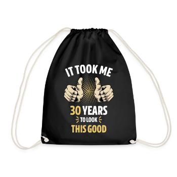 It took 30 years to look this good - Drawstring Bag - black - Front