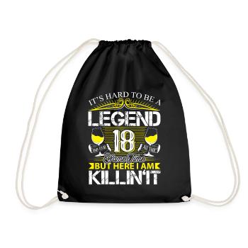 18th Birthday Legend - Drawstring Bag - black - Front