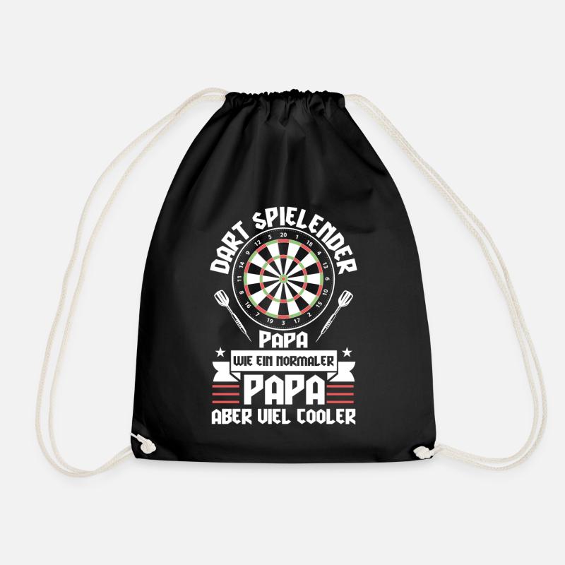 Darts Dart Papa Vater Vatertagsgeschenk - Turnbeutel - Schwarz