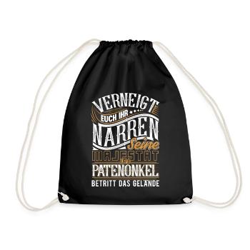 Patenonkel - Turnbeutel - Schwarz - Vorne