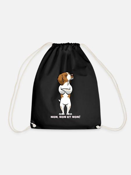Chien Épagneul breton Têtu - Sac de sport léger - noir