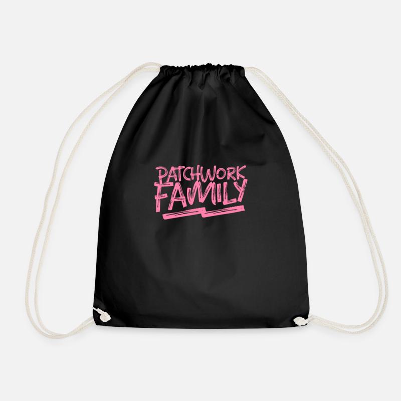 Patchwork Familie Patchworkfamilie Stieffamilie - Turnbeutel - Schwarz