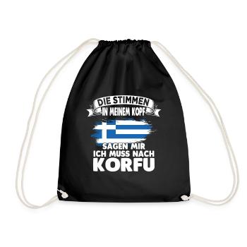 Corfou Grèce Grecs - Sac de sport léger - noir - Devant