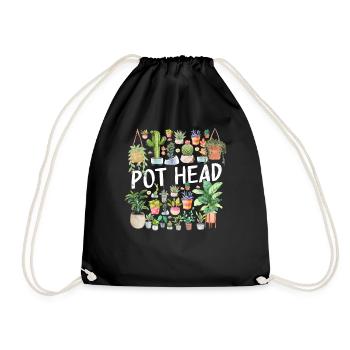 Potted Plant Pot Head - Turnbeutel - Schwarz - Vorne