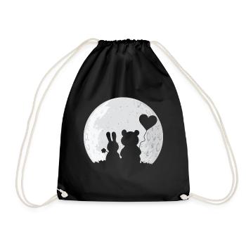 Rabbit Bear Love Couple Valentine’s Rabbit Lover - Sac de sport léger - noir - Devant