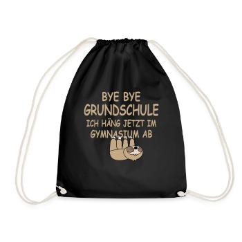 Kindergarten Primary school Back to school Gymnasium - Drawstring Bag - black - Front