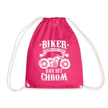 Motorrad - Turnbeutel - Fuchsia - Vorne
