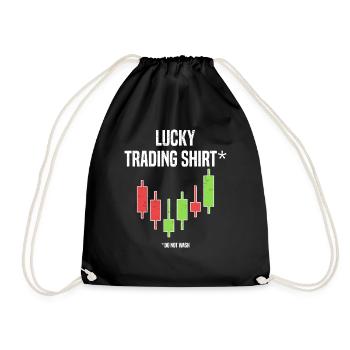 Shareholder Share Trading Candles Exchange Stock Market - Drawstring Bag - black - Front