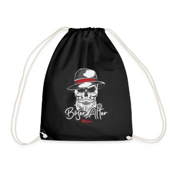 Evil Old Man Camouflage Camouflage Pattern Skull - Drawstring Bag - black - Front
