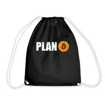 Plan Bitcoin - Turnbeutel - Schwarz - Vorne