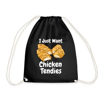 Chicken Tenders I Just Want Chicken Tendies - Sac de sport léger - noir - Devant