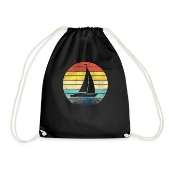 Sailing Sailboat Retro Vintage - Sac de sport léger - noir - Devant