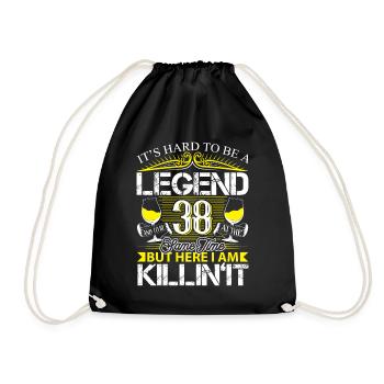 38th Birthday Legend - Drawstring Bag - black - Front