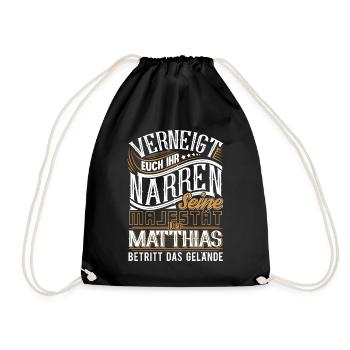 Matthias - Turnbeutel - Schwarz - Vorne