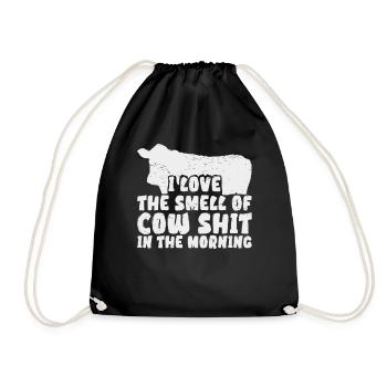 Cow Cattle Heifer Farming Farmers Steers Cow Mom - Drawstring Bag - black - Front