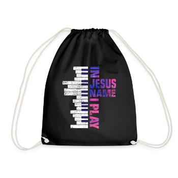 Klavier Jesus Christen Glaube - Turnbeutel - Schwarz - Vorne