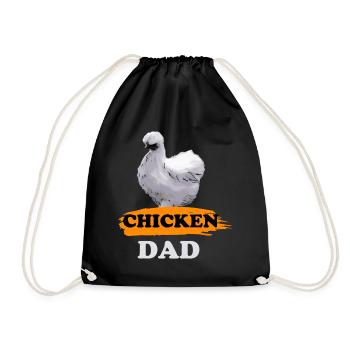 Poulet poulet poule - Sac de sport léger - noir - Devant