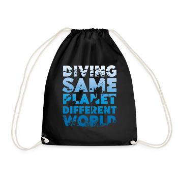 Scuba Diving Diver Diving Same - Drawstring Bag - black - Front