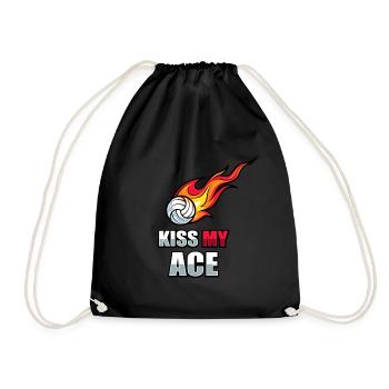 Volleyball Setter Motif Volleyball Team - Drawstring Bag - black - Front