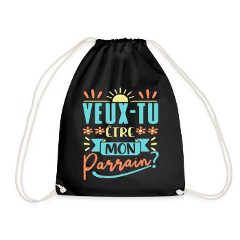 Veux Tu Etre Mon Parrain - Sac de sport léger - noir - Devant