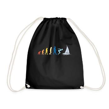 Sailing Sailboat Evolution - Drawstring Bag - black - Front