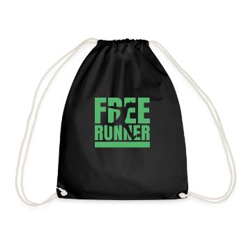 Free Runner Parkour Freerunning Parkour Runner - Drawstring Bag - black - Front