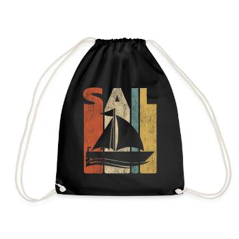 Sail Sailboat Vintage Retro - Sac de sport léger - noir - Devant