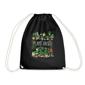 Plant Based - Turnbeutel - Schwarz - Vorne